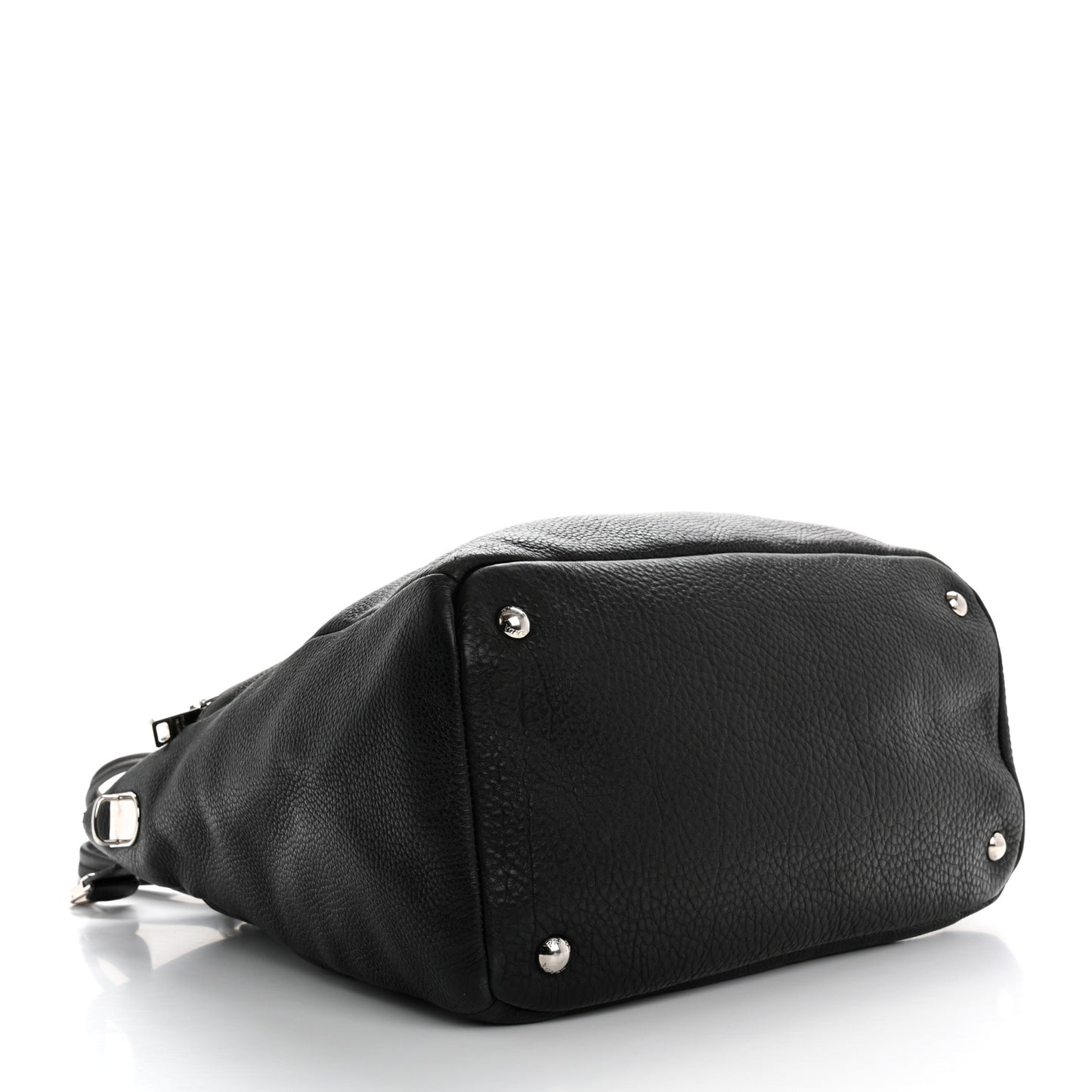 Vitello Daino Shopping Tote Black
