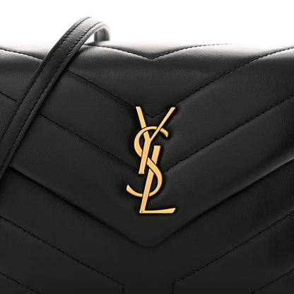 Saint Laurent Calfskin Y Quilted Monogram Toy Loulou Crossbody Bag Black 8 of 11