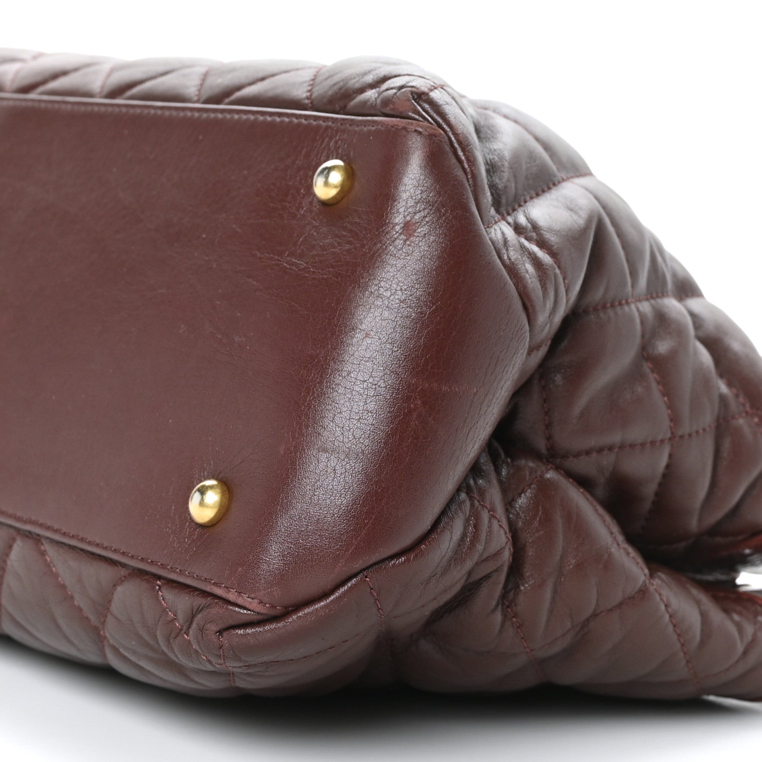 Chanel Calfskin Quilted Medium Soft Elegance Tote Burgundy 10 of 11