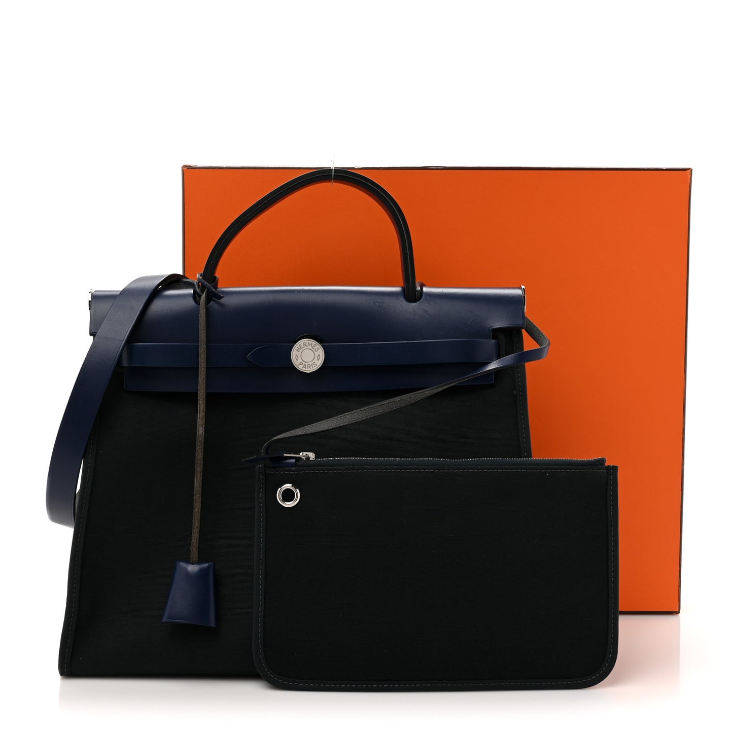 Military Toile Vache Hunter Herbag Zip 31 PM Bleu Marine Bleu Saphir