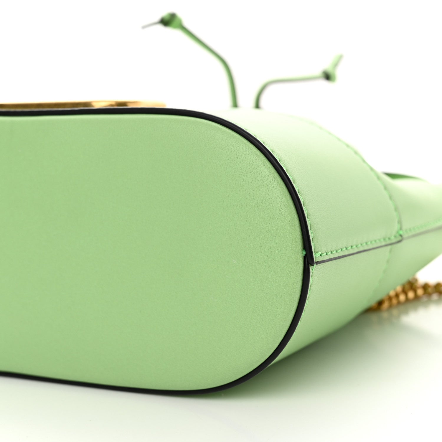 Valentino Garavani Nappa Mini VLogo Signature Chain Bucket Bag Green 10 of 11