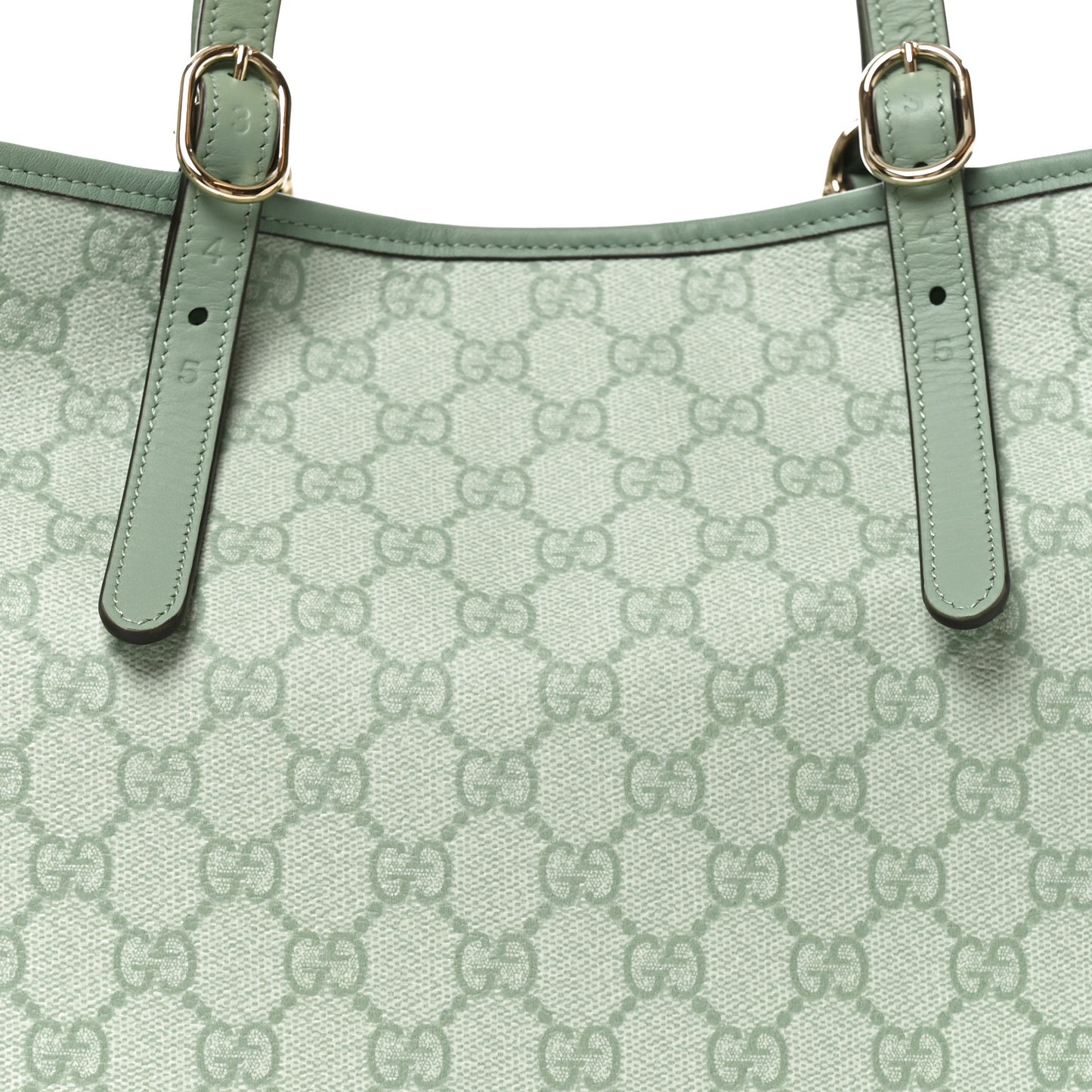 GG Supreme Monogram Emblem Large Tote Bag Sage Green