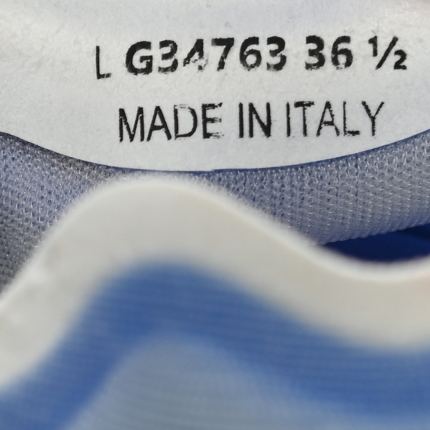 Chanel Calfskin Mesh Lyrca Womens Logo Sneakers 36.5 White Blue 5 of 7
