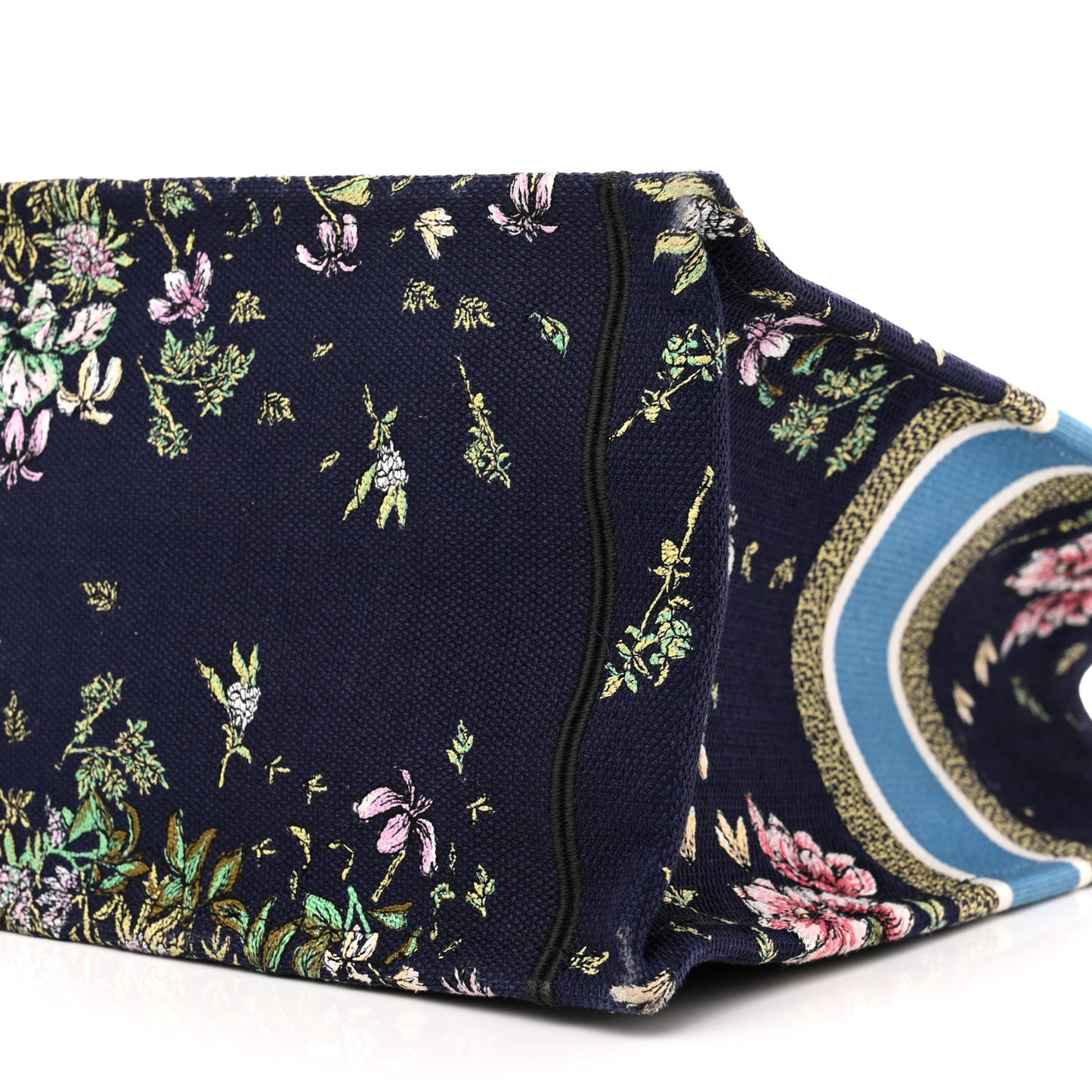 Canvas Embroidered Large D-Constellation Book Tote Blue Multicolor