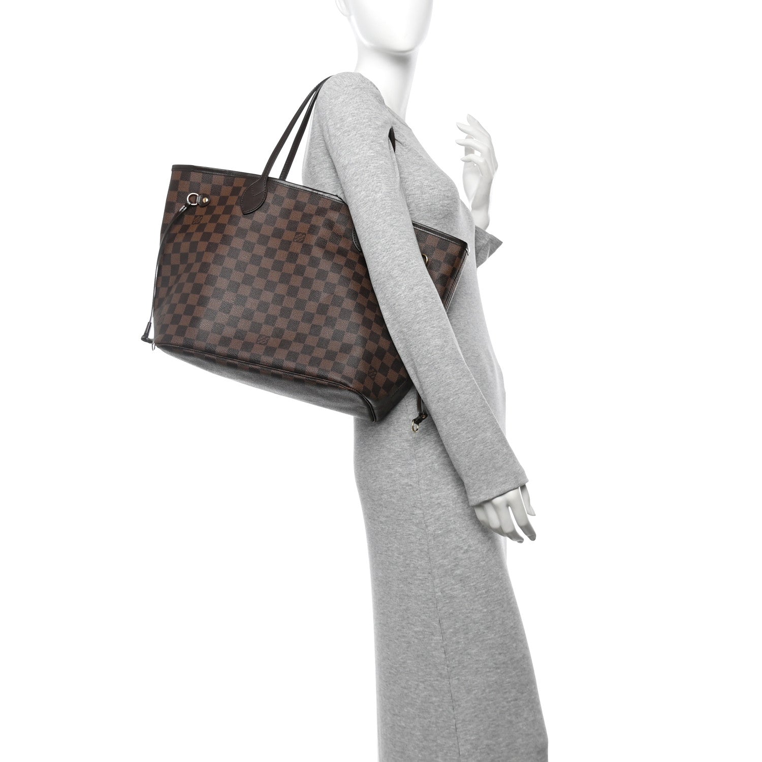 Louis Vuitton Damier Ebene Neo Neverfull MM Rose Ballerine 2 of 13