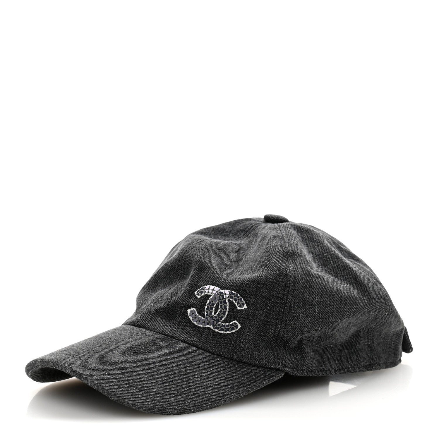 Chanel Denim Cap Hat Black 1 of 9
