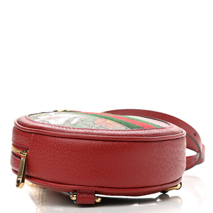 Gucci GG Supreme Monogram Web Flora Mini Ophidia Round Backpack Red 4 of 10