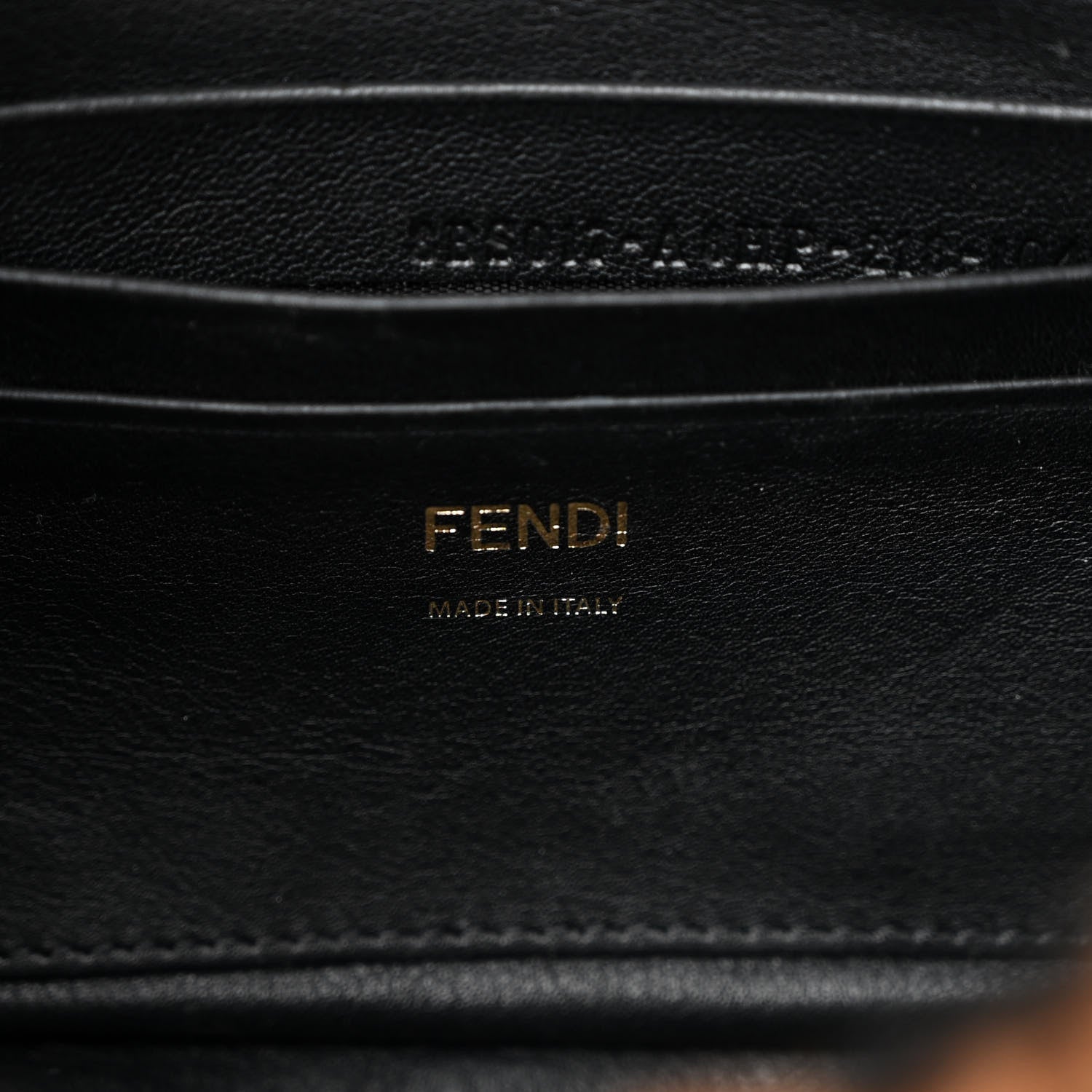 Fendi Shearling Vitello Dolce Macro FF 1974 Mini Baguette Tobacco Black 8 of 12