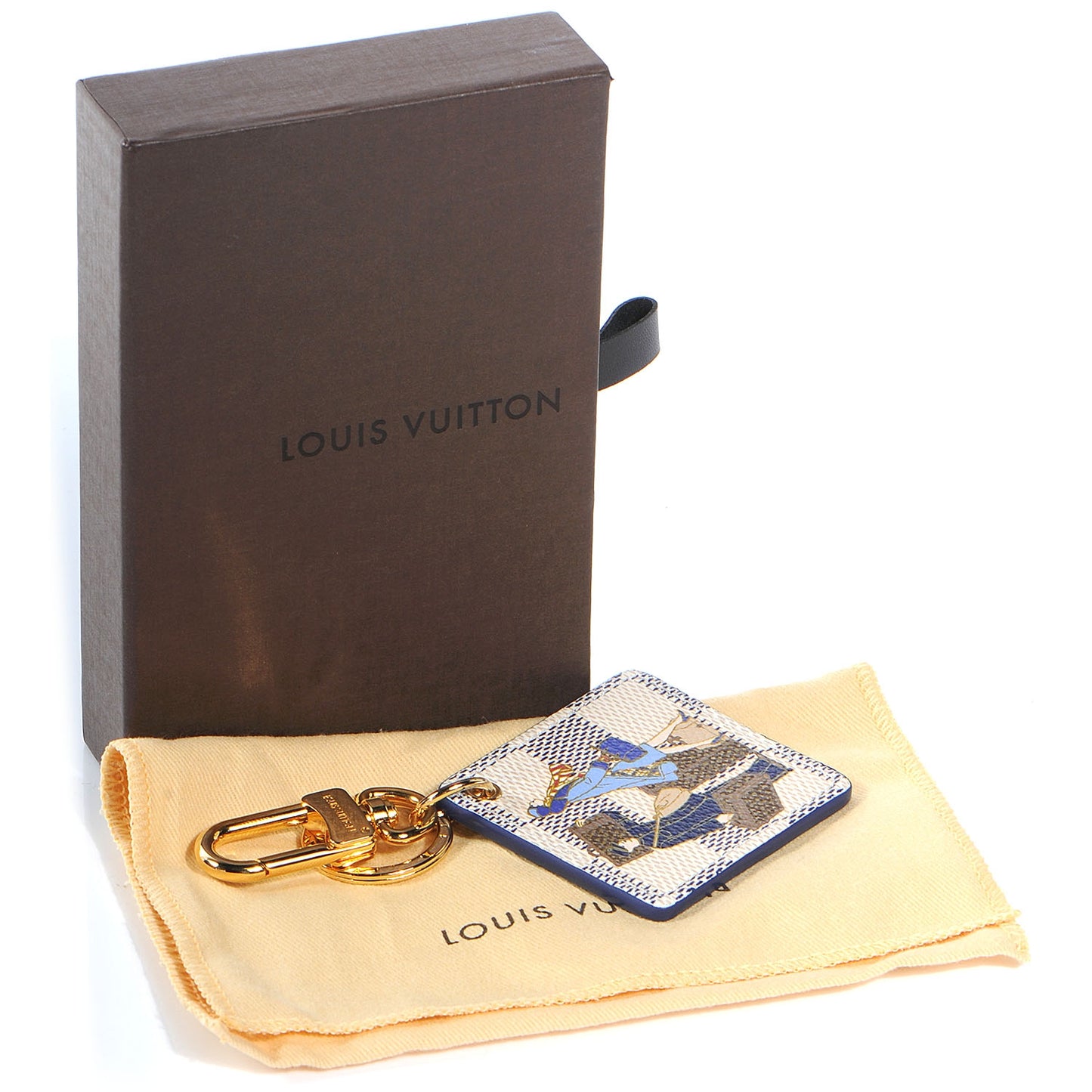 Damier Illustre Groom Key Holder Azur