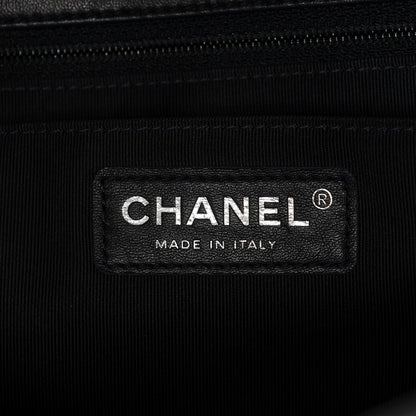 Chanel Calfskin Quilted Bi-Color Jumbo Flap Blue Black 6 of 7