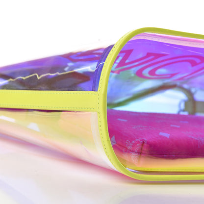 MCM Iridescent PVC Shopper Tote Neon Hologram 10 of 13