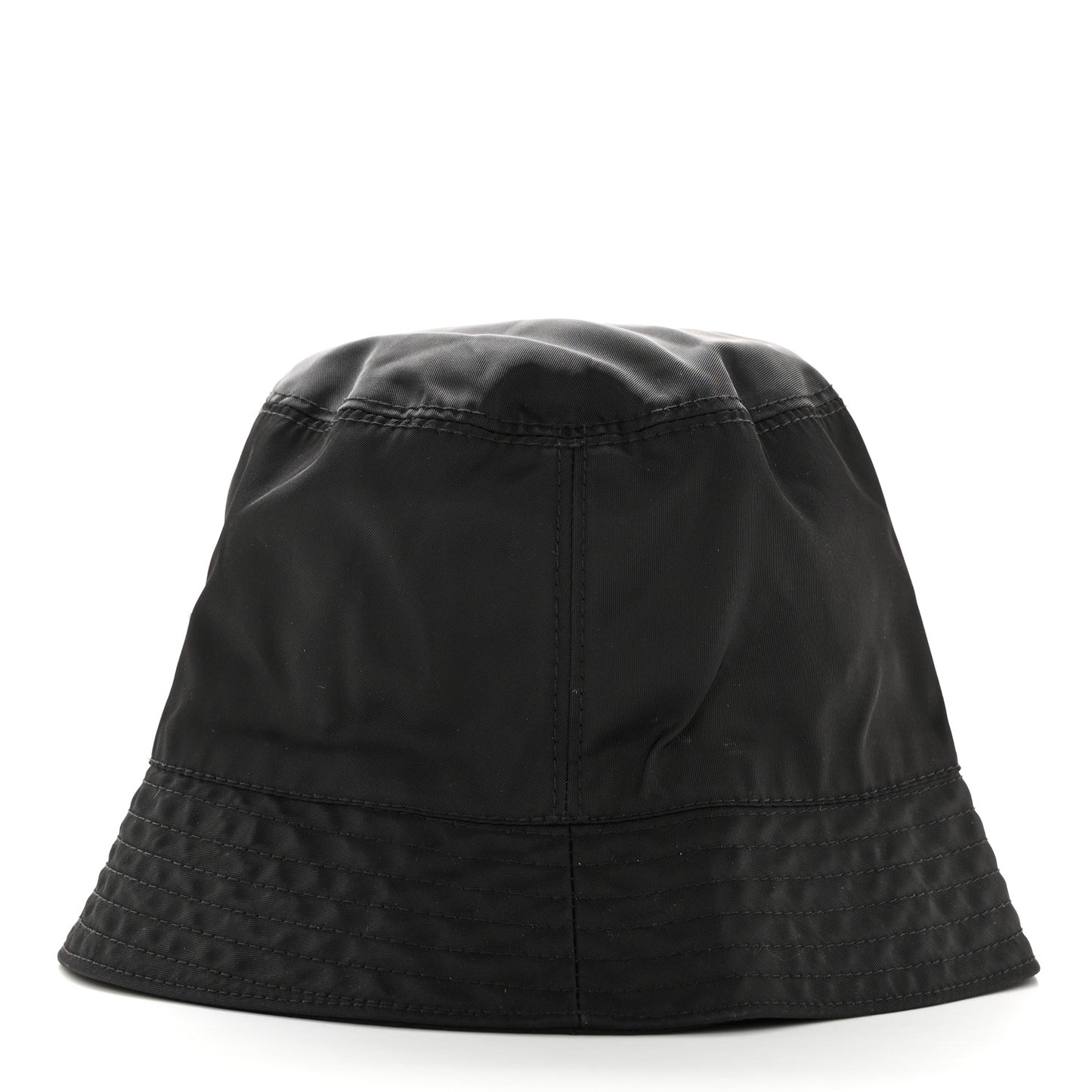 Re-Nylon Metal Triangle Logo Womens Bucket Hat M Black