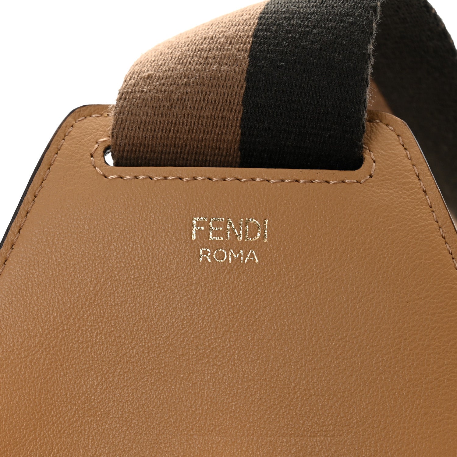 Fendi Vitello Grace Matte Mini Guitar Bag Miele Scuro 6 of 12