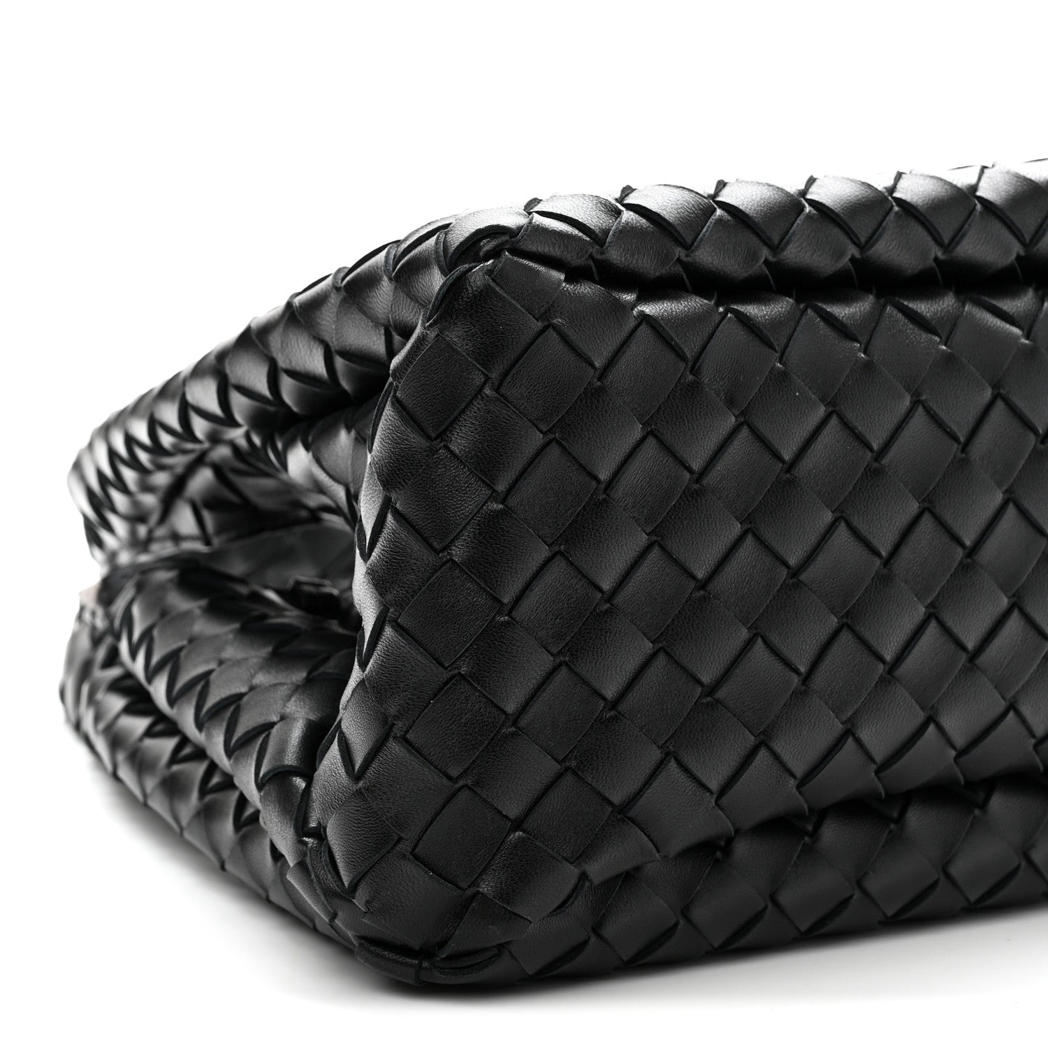 Bottega Veneta Nappa Intrecciato Small Campana Shoulder Bag Black 8 of 9
