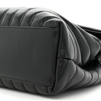 Saint Laurent Calfskin Y Quilted Monogram Medium Loulou Chain Satchel Black 10 of 15