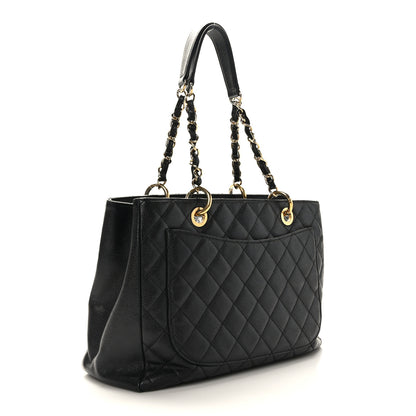 Chanel Caviar Quilted Grand Shopping Tote GST Black 3 of 10