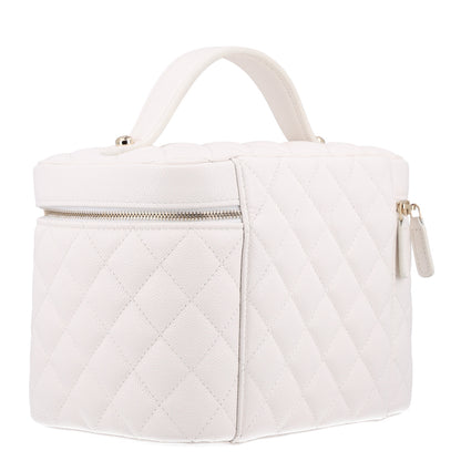 Chanel Caviar Quilted Large Vanity Pouch White 4 of 10