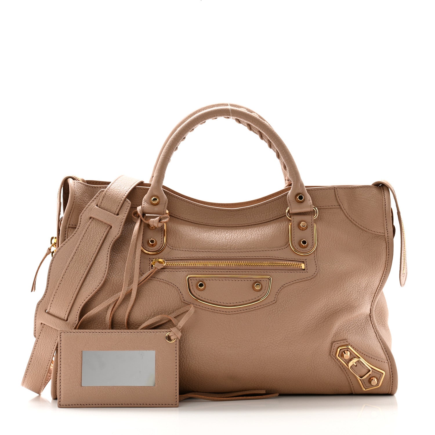 Balenciaga Chevre Gold Metallic Edge Hardware City Rose Des Sables 3 of 11