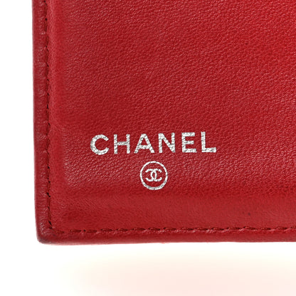 Chanel Lambskin Quilted Large Flap Wallet Red 6 of 12