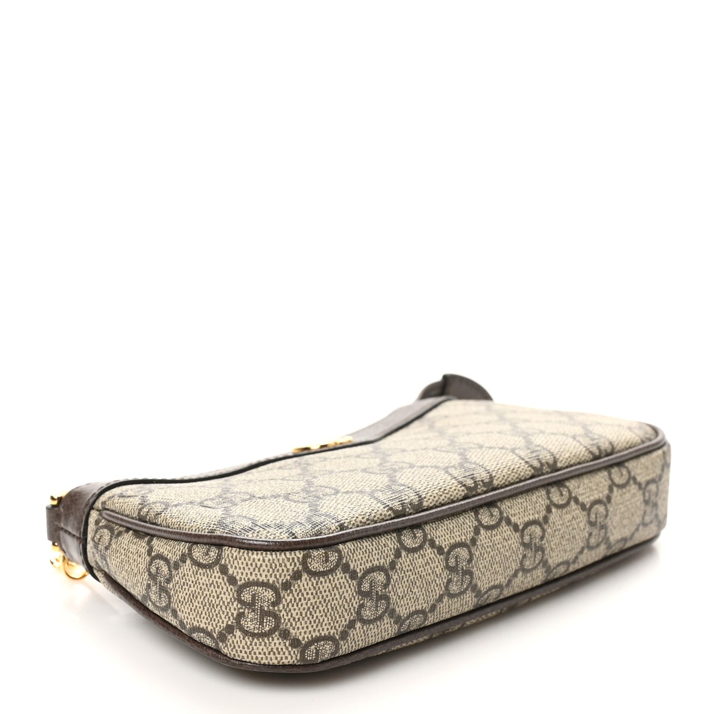 GG Supreme Monogram Textured Dollar Calfskin Mini Ophidia Chain Bag Beige Ebony