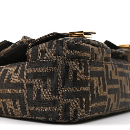 Fendi Fabric Jacquard FF 1974 Multipocket Baguette Tobacco Moro 8 of 9