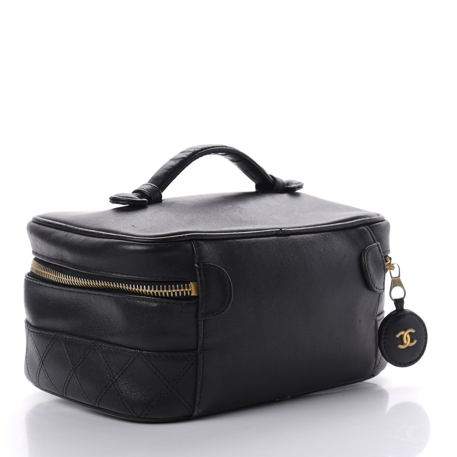 Chanel Lambskin Vanity Cosmetic Case Black 3 of 8