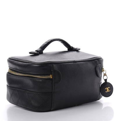 Chanel Lambskin Vanity Cosmetic Case Black 3 of 8