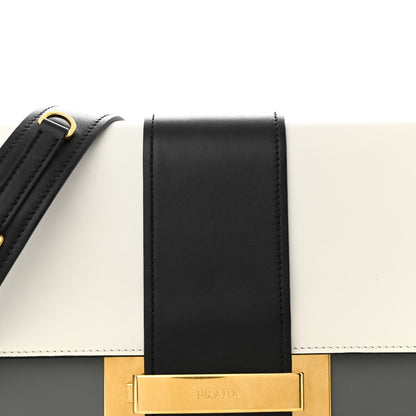 Prada City Calf Ribbon Bag Black Marmo Bianco 7 of 10