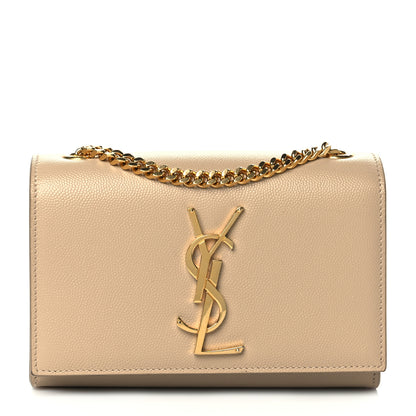 Saint Laurent Grain De Poudre Small Monogram Kate Satchel Nude Powder 1 of 9