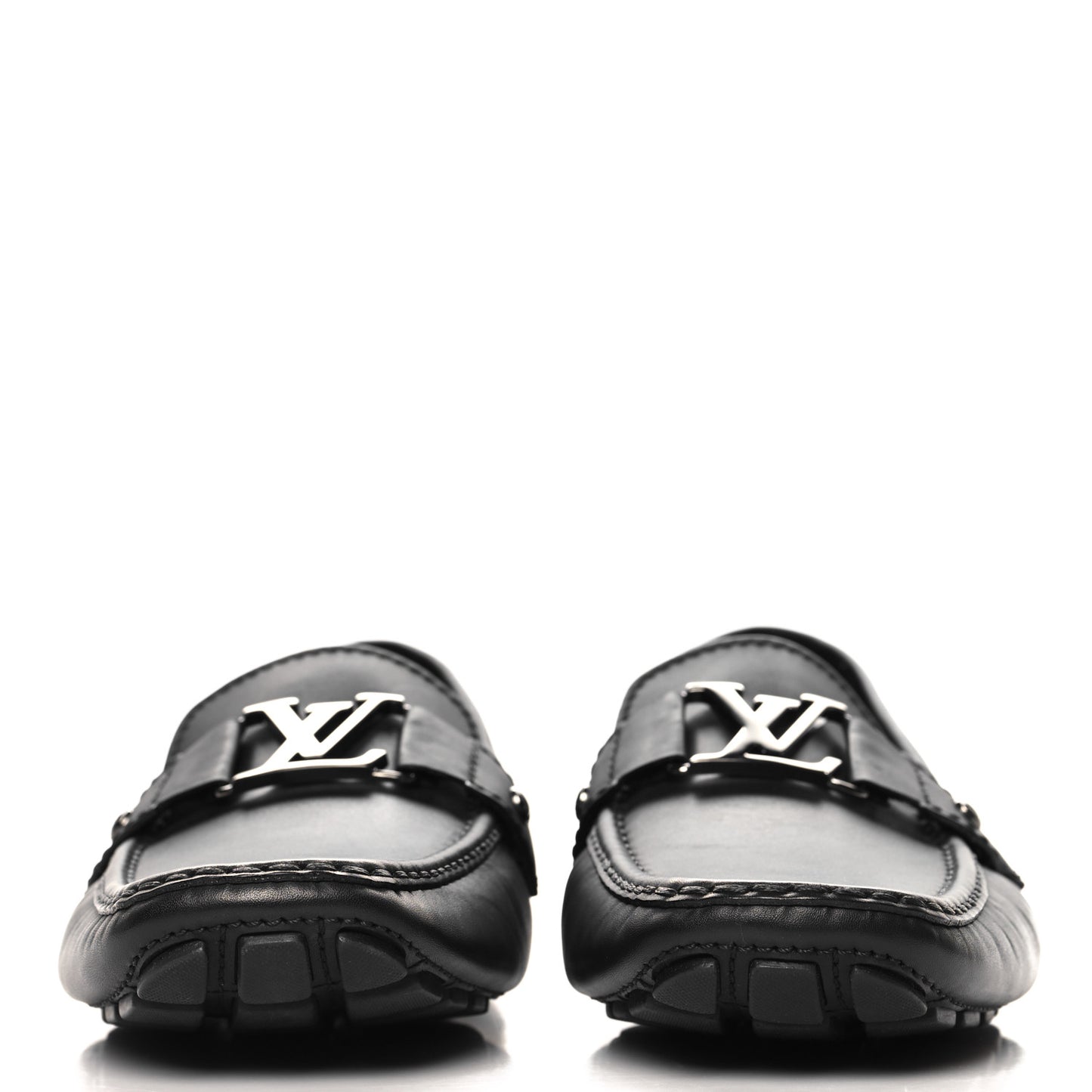 Calfskin Mens Monte Carlo Car Shoe Moccasin Loafers 10.5 Black