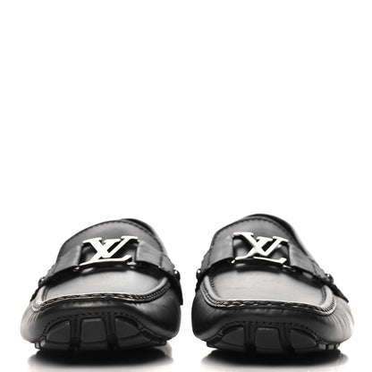 Louis Vuitton Calfskin Mens Monte Carlo Car Shoe Moccasin Loafers 10.5 Black 3 of 9