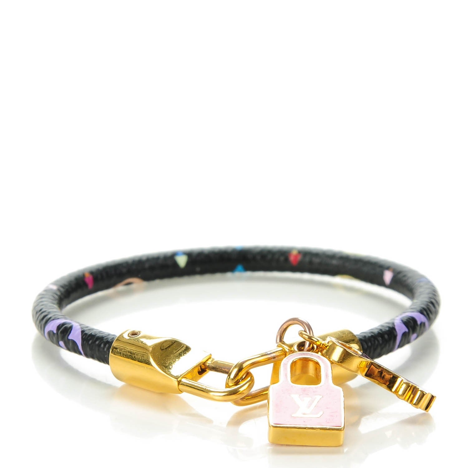 Louis Vuitton Monogram Multicolor Luck It Bracelet 19 Black 3 of 7