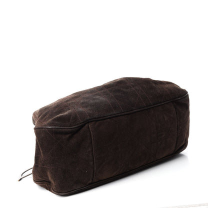 Christian Dior Suede Cannage Drawstring Bag Brown 4 of 11