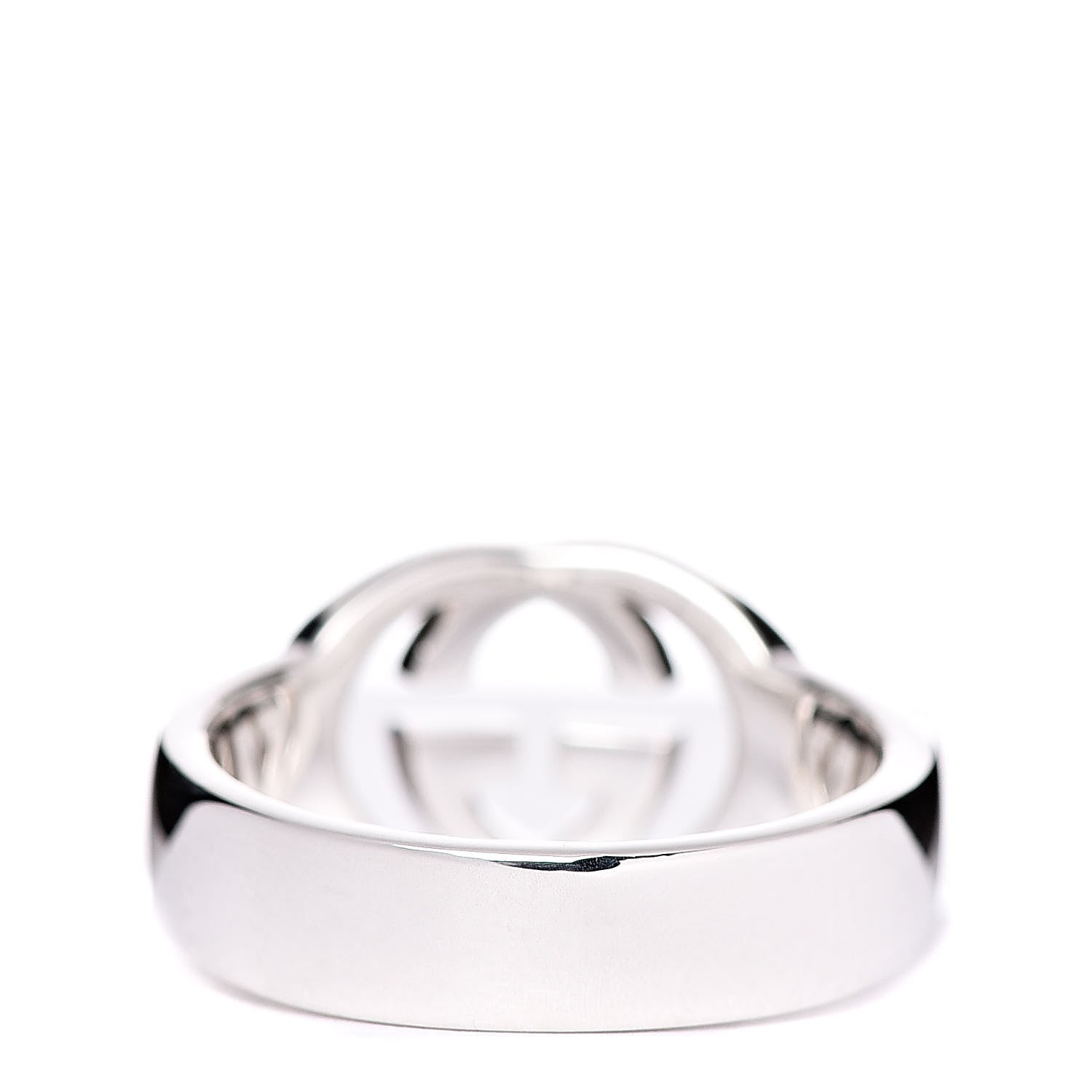 Gucci Sterling Silver Interlocking G Ring 54 6.75 3 of 5