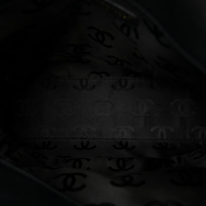 Chanel Caviar CC Stitched Medium Tote Black Black 5 of 10