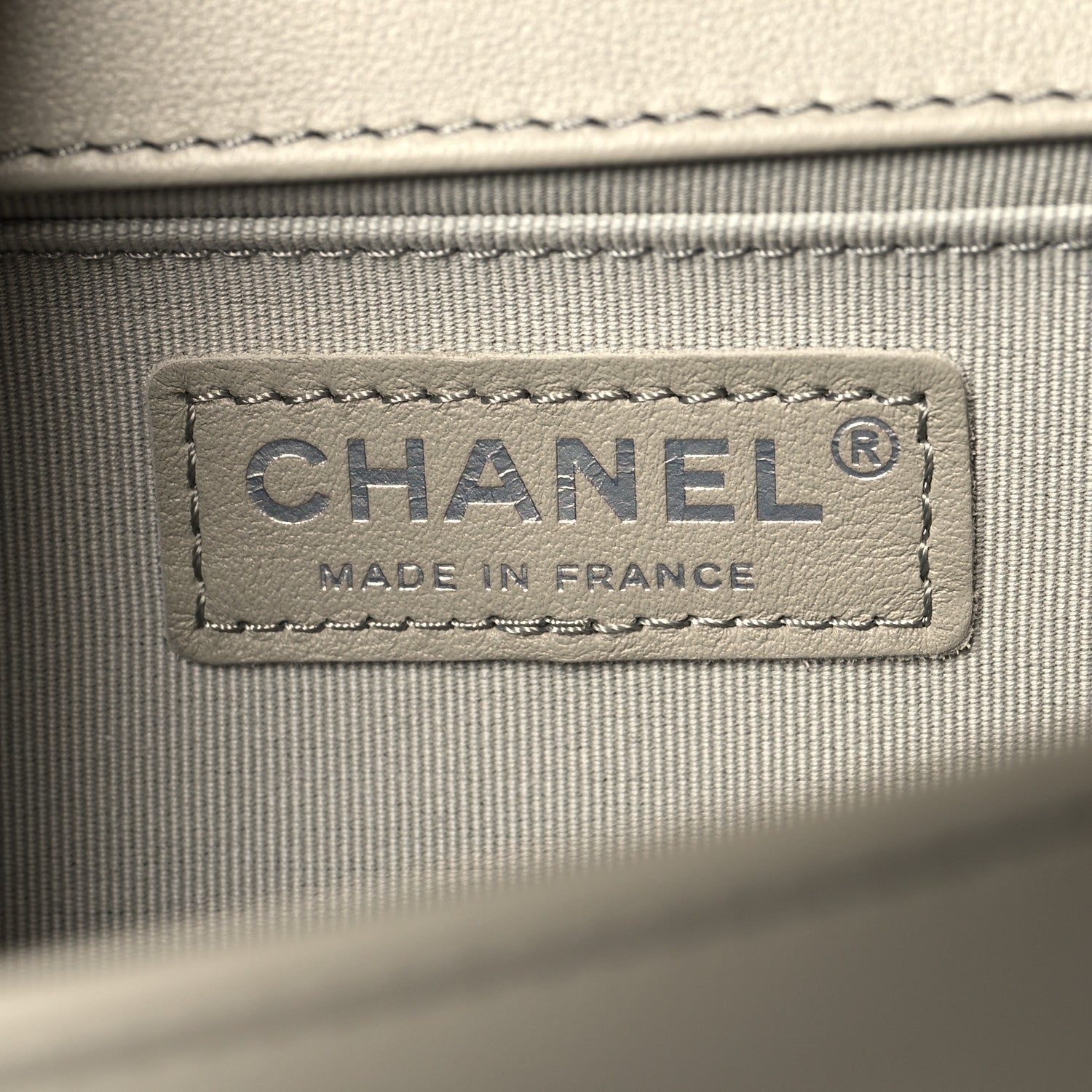 Chanel Lambskin Chevron Medium Boy Flap Grey 6 of 10