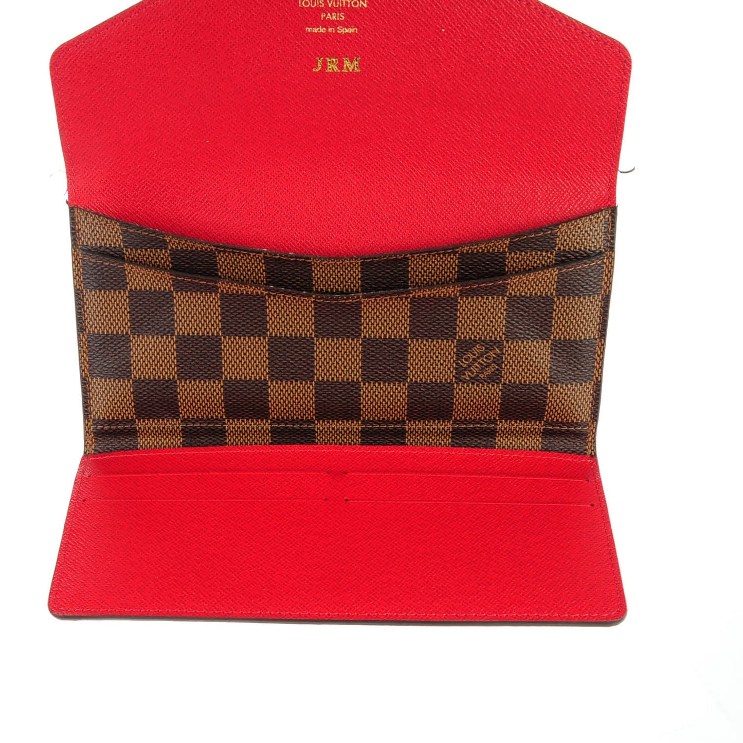 Damier Ebene Josephine Wallet Red