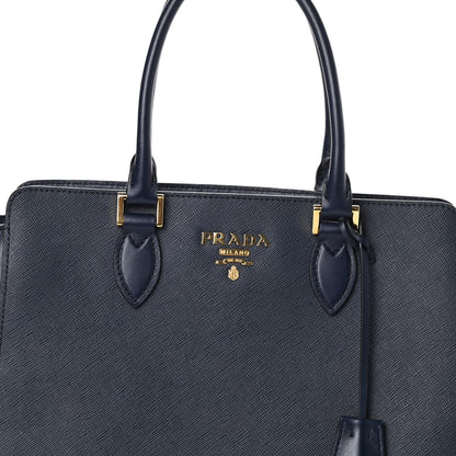 Prada Saffiano Soft Calfskin Small Zippered Tote Black 7 of 9