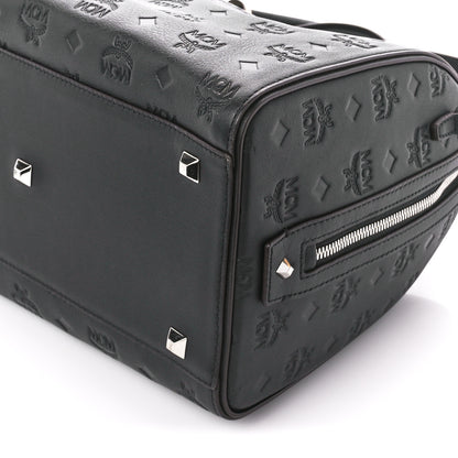 MCM Calfskin Ottomar Monogram Essential Boston Bag Black 11 of 11