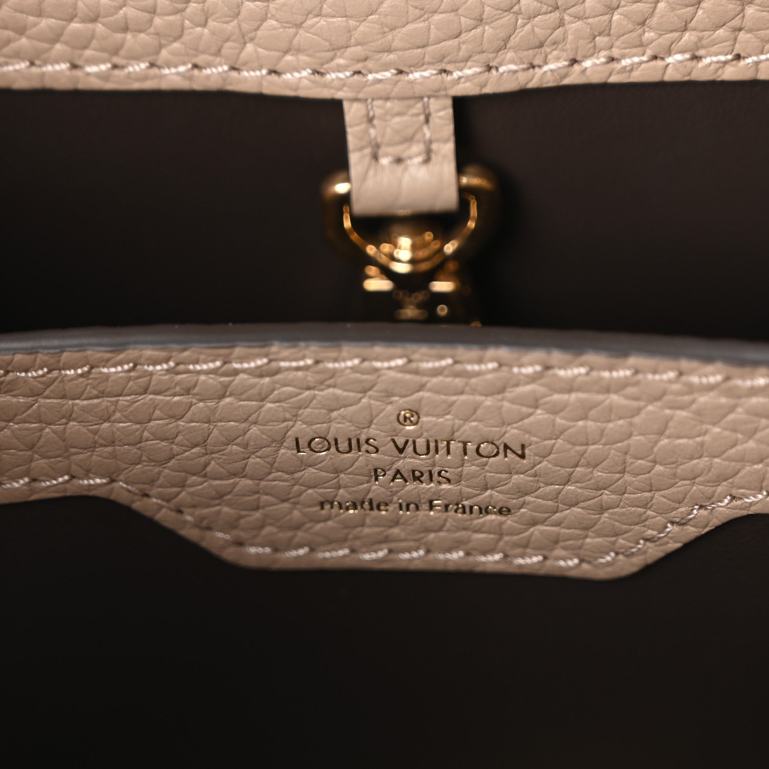 Louis Vuitton Taurillon Capucines BB Galet 6 of 9