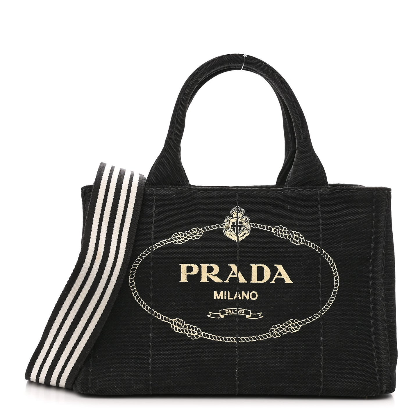 Canapa Small Logo Tote Black Talco