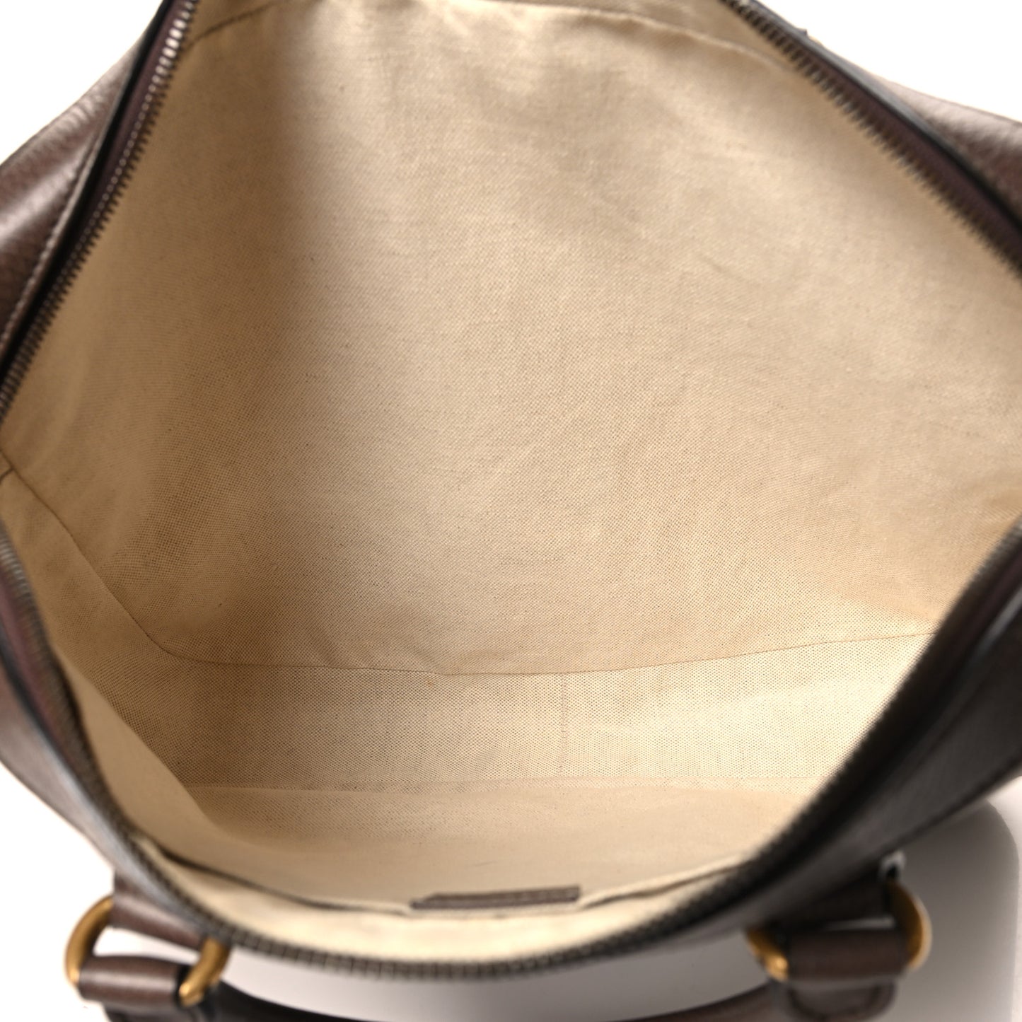 GG Supreme Monogram Textured Calfskin Web Medium Ophidia Briefcase Beige Ebony New Acero