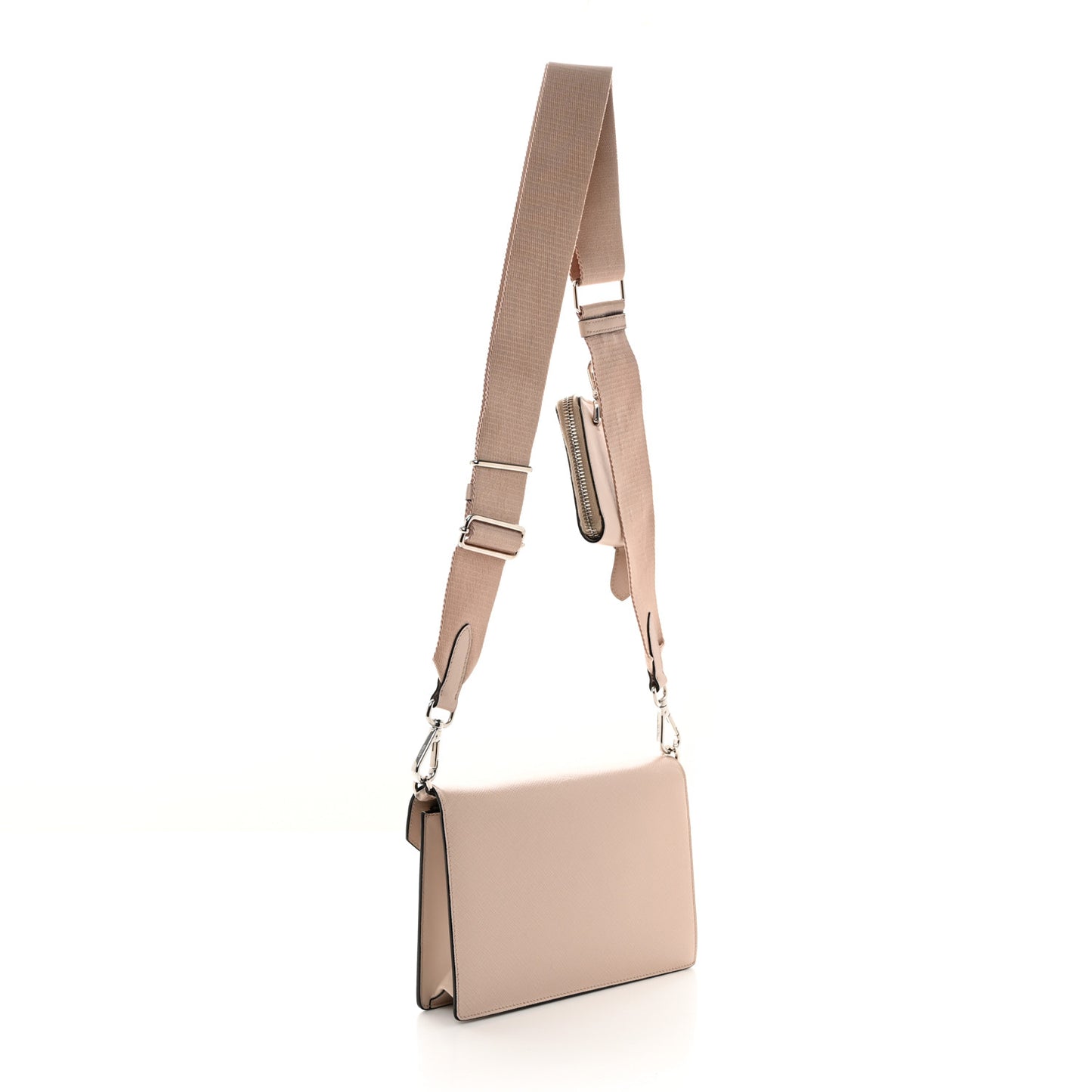 Saffiano City Calfskin Mini Envelope Bag Water Lily