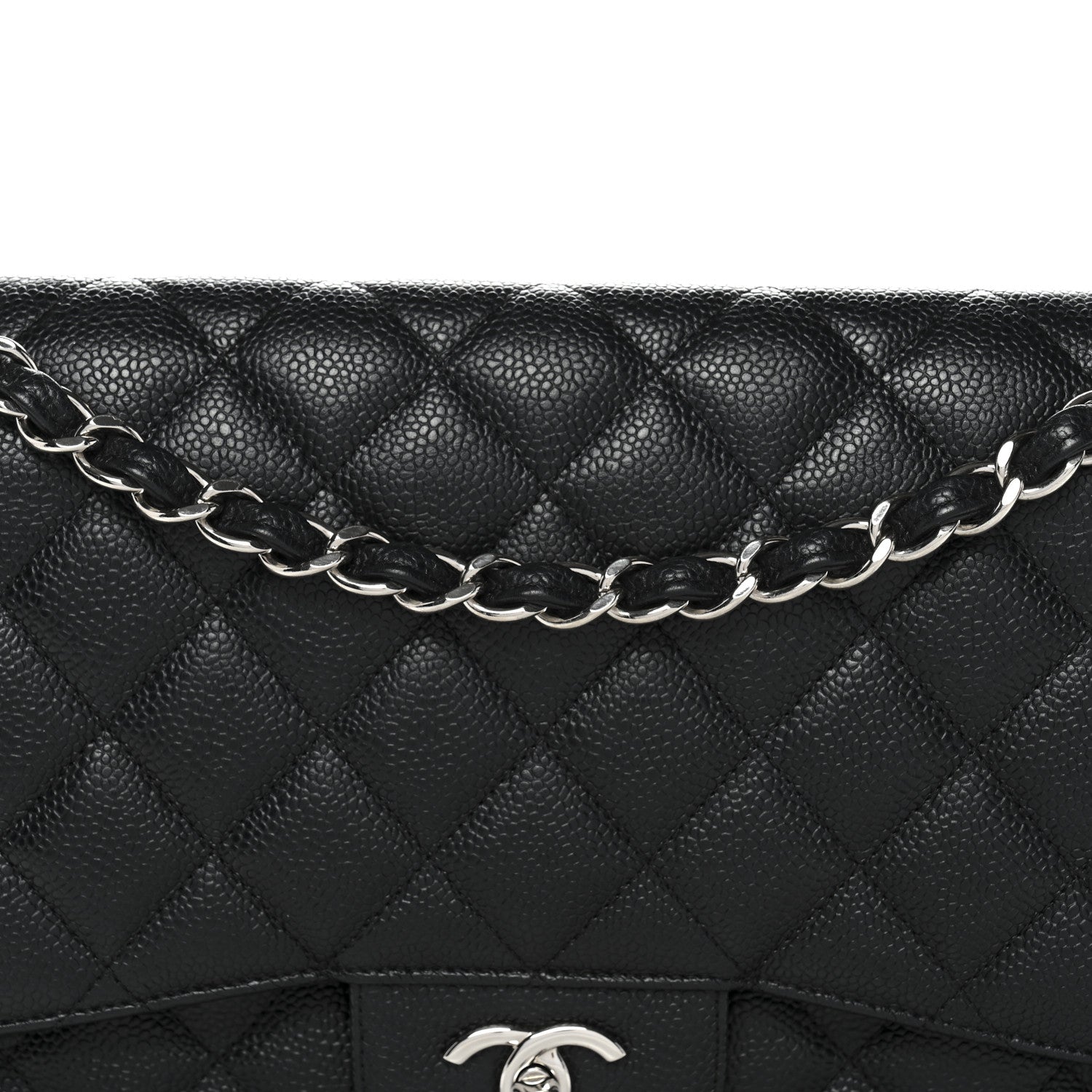 Chanel Caviar Quilted Jumbo Double Flap Black 8 of 13