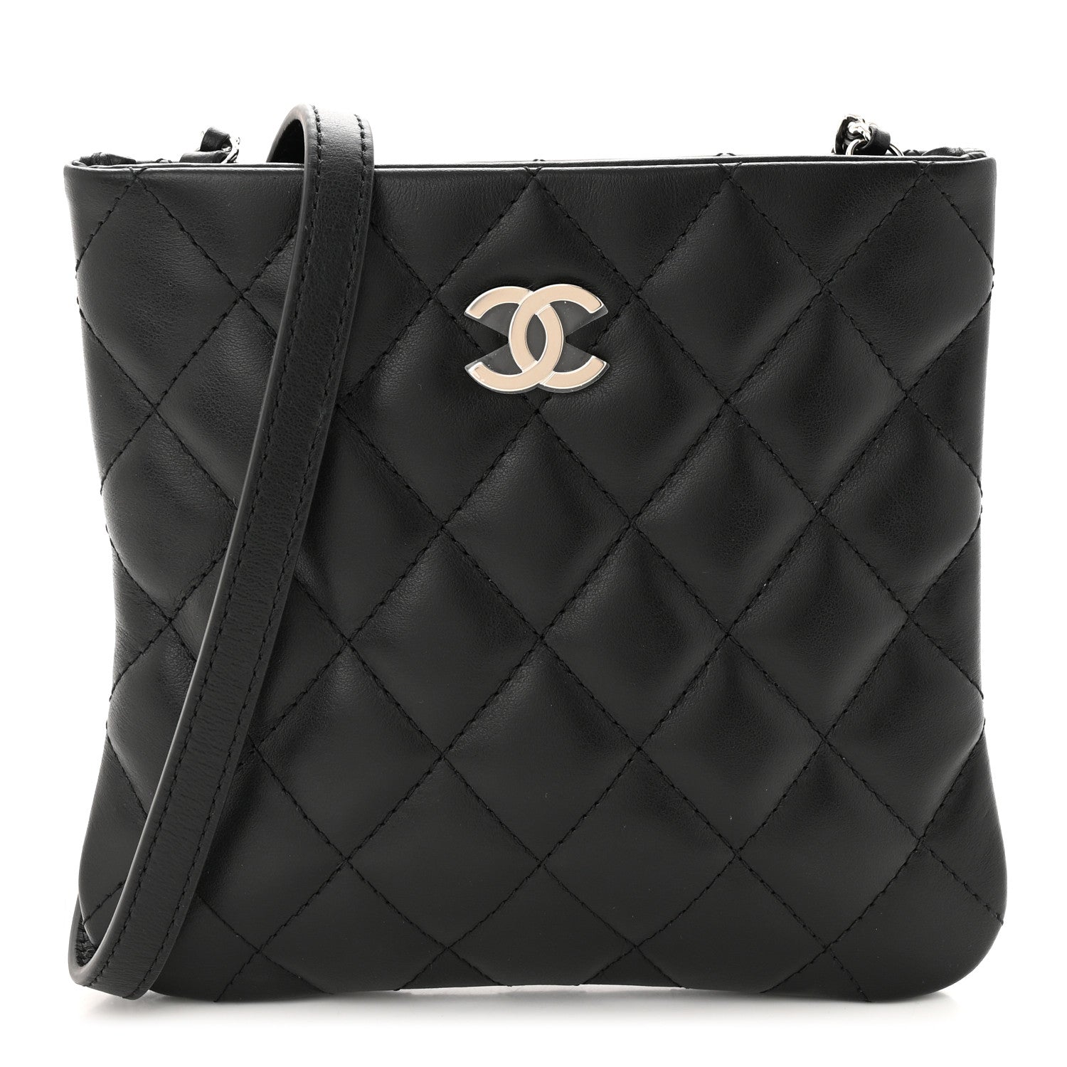 Chanel Lambskin Quilted Crossbody Bag Black 1 of 11