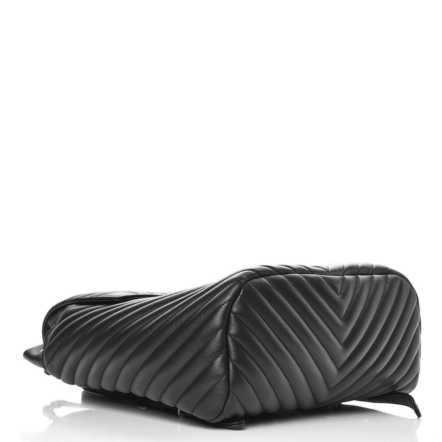Calfskin Chevron Quilted Large Urban Spirit Backpack Black