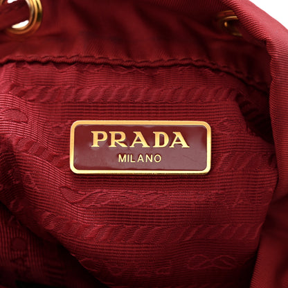 Prada Saffiano Tessuto Nylon Mini Bucket Crossbody Bag Fuoco 6 of 14