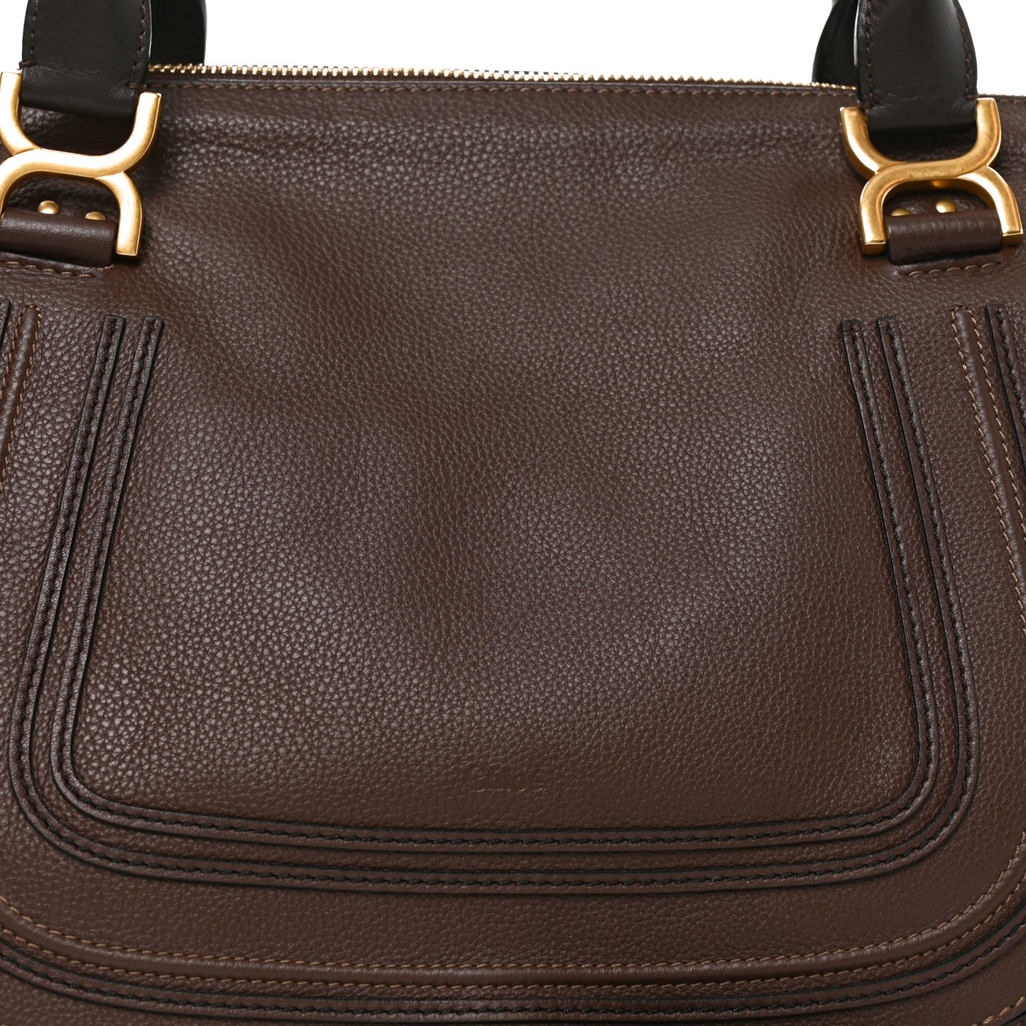 Calfskin Large Marcie Satchel Ebony