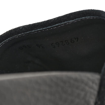 Gucci Suede Perforated Horsebit Slide Sandals 36 Black 8 of 8