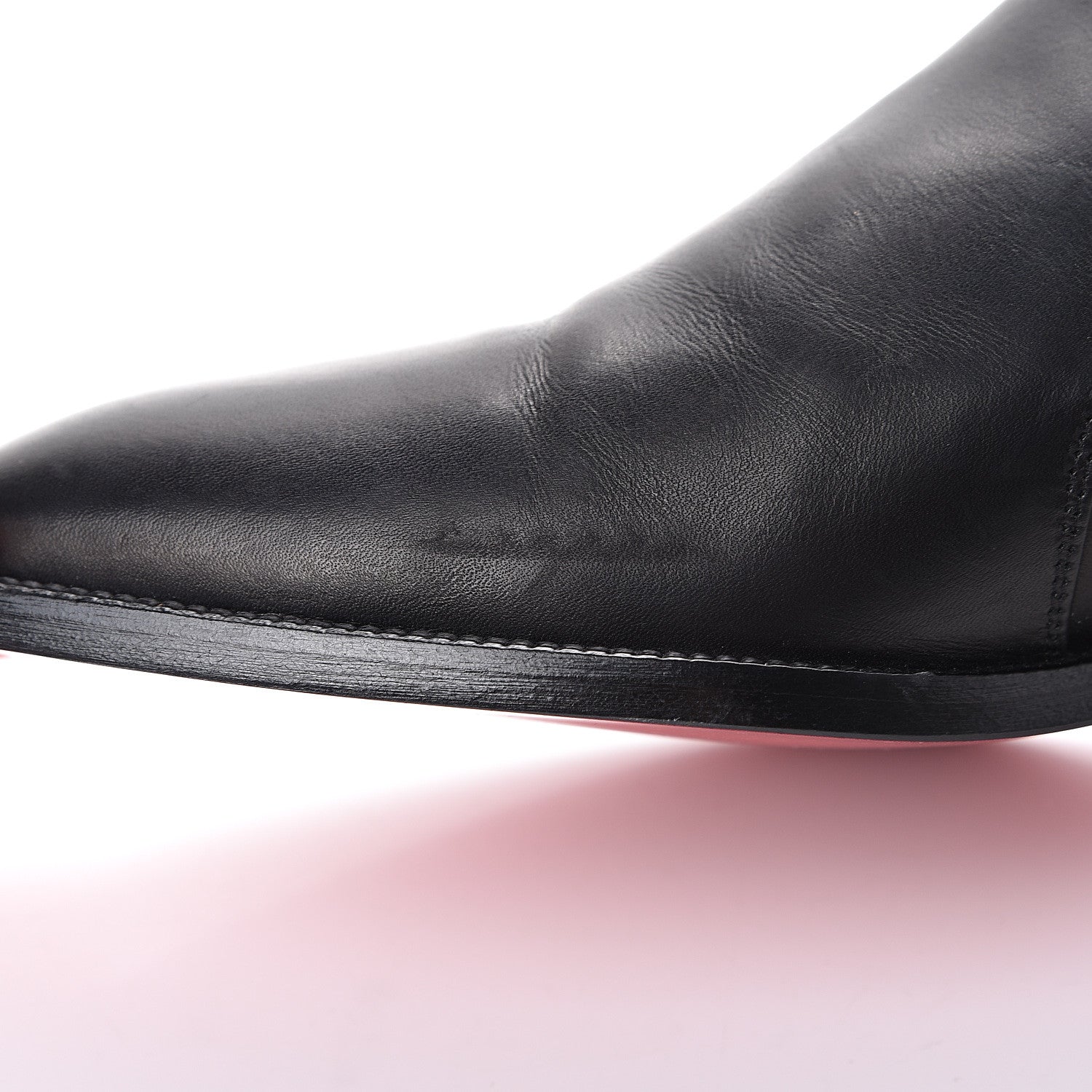 Christian Louboutin Calfskin Mens Melon Flat Chelsea Boots 41 Black 12 of 13